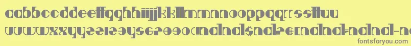 Deavantgar Font – Gray Fonts on Yellow Background