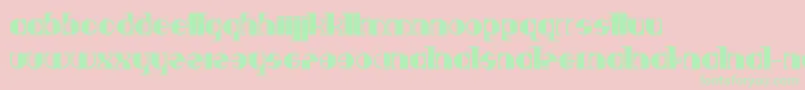 Deavantgar Font – Green Fonts on Pink Background