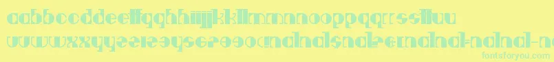 Deavantgar-fontti – vihreät fontit keltaisella taustalla