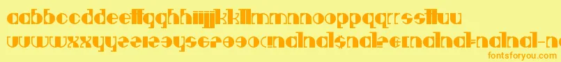 Police Deavantgar – polices orange sur fond jaune