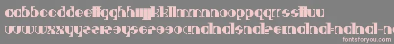 Deavantgar-Schriftart – Rosa Schriften auf grauem Hintergrund
