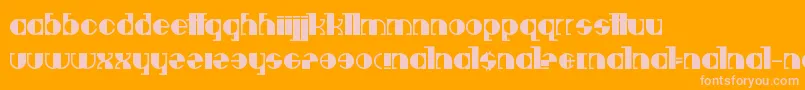 Czcionka Deavantgar – różowe czcionki na pomarańczowym tle