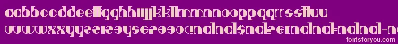 Deavantgar-Schriftart – Rosa Schriften auf violettem Hintergrund
