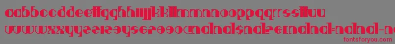 Deavantgar-Schriftart – Rote Schriften auf grauem Hintergrund