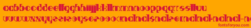 Deavantgar Font – Red Fonts on Orange Background