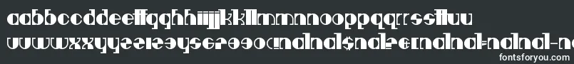 Deavantgar-fontti – valkoiset fontit mustalla taustalla