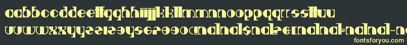 Deavantgar Font – Yellow Fonts on Black Background