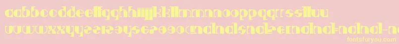Deavantgar Font – Yellow Fonts on Pink Background