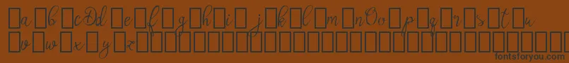 Olyber Demo Font – Black Fonts on Brown Background