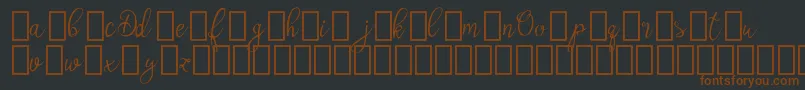 Olyber Demo Font – Brown Fonts on Black Background