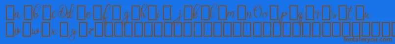 Olyber Demo Font – Brown Fonts on Blue Background