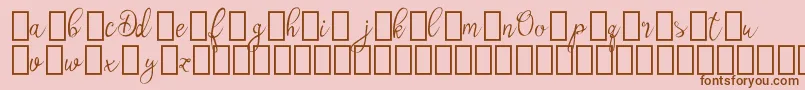 Olyber Demo Font – Brown Fonts on Pink Background