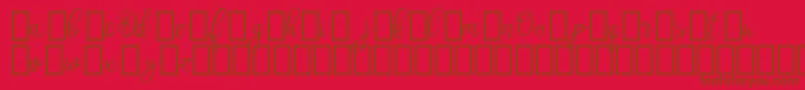Olyber Demo Font – Brown Fonts on Red Background