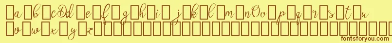 Шрифт Olyber Demo – коричневые шрифты на жёлтом фоне