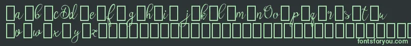 Olyber Demo-fontti – vihreät fontit mustalla taustalla