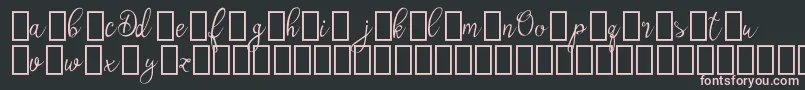 Olyber Demo Font – Pink Fonts on Black Background