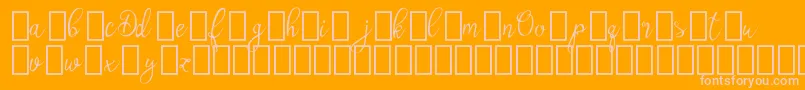 フォントOlyber Demo – オレンジの背景にピンクのフォント