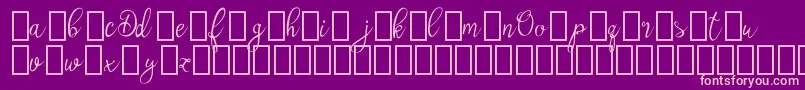 Olyber Demo Font – Pink Fonts on Purple Background