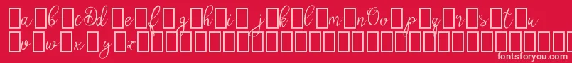 Olyber Demo Font – Pink Fonts on Red Background