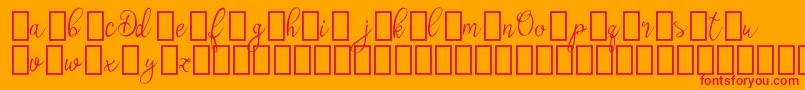 Olyber Demo Font – Red Fonts on Orange Background