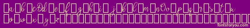 Olyber Demo Font – Yellow Fonts on Purple Background