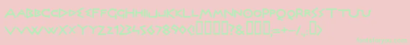 OLYMB    Font – Green Fonts on Pink Background