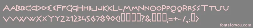 OLYMB   -fontti – vaaleanpunaiset fontit harmaalla taustalla