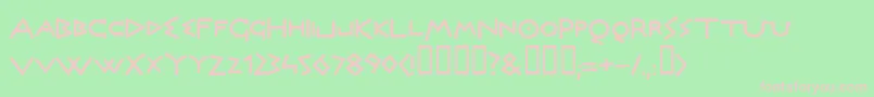 OLYMB   -fontti – vaaleanpunaiset fontit vihreällä taustalla