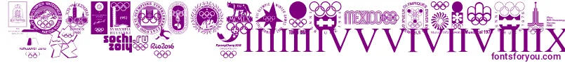 Шрифт OLYMPIAD XXX – фиолетовые шрифты на белом фоне