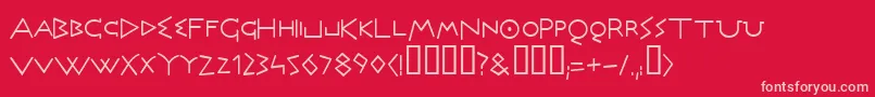 OLYMRG   Font – Pink Fonts on Red Background