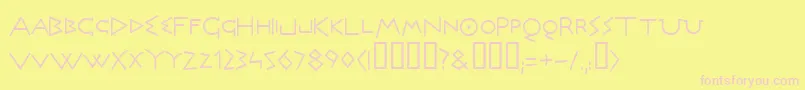 OLYMRG   Font – Pink Fonts on Yellow Background