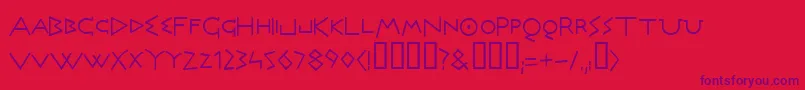 OLYMRG   Font – Purple Fonts on Red Background