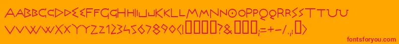 OLYMRG   Font – Red Fonts on Orange Background