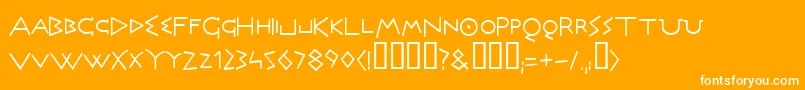 OLYMRG   Font – White Fonts on Orange Background