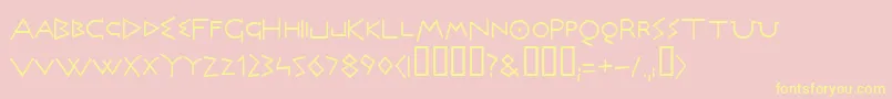 OLYMRG   Font – Yellow Fonts on Pink Background