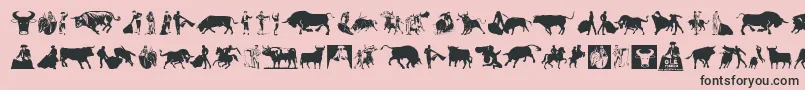 OlР’ Torero Font – Black Fonts on Pink Background