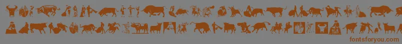 OlР’ Torero Font – Brown Fonts on Gray Background