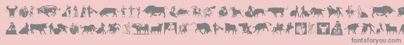 OlР’ Torero Font – Gray Fonts on Pink Background