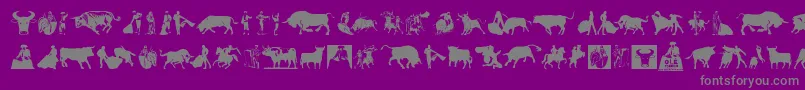 OlР’ Torero Font – Gray Fonts on Purple Background