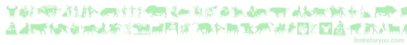 OlР’ Torero Font – Green Fonts on White Background