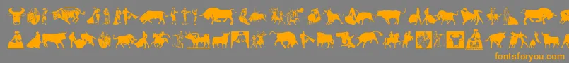 OlР’ Torero Font – Orange Fonts on Gray Background