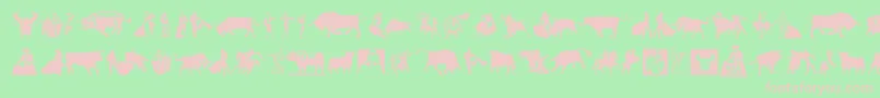 OlР’ Torero Font – Pink Fonts on Green Background