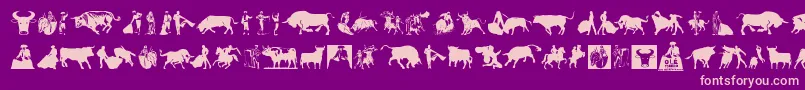 OlР’ Torero Font – Pink Fonts on Purple Background