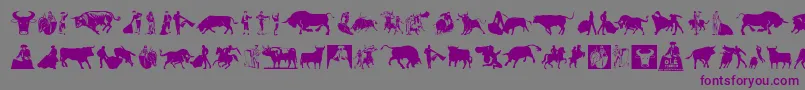 OlР’ Torero Font – Purple Fonts on Gray Background