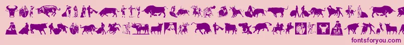 OlР’ Torero Font – Purple Fonts on Pink Background