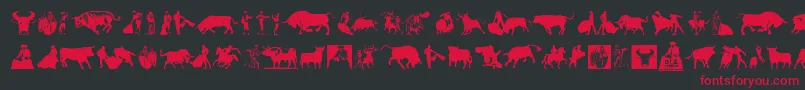 OlР’ Torero Font – Red Fonts on Black Background