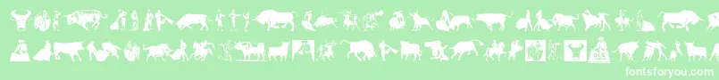 OlР’ Torero Font – White Fonts on Green Background