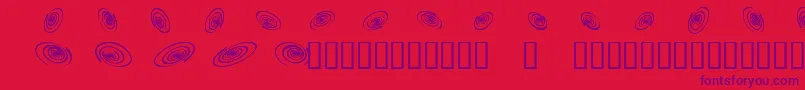 Fonte OMEGA    – fontes roxas em um fundo vermelho