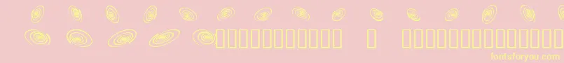 OMEGA    Font – Yellow Fonts on Pink Background