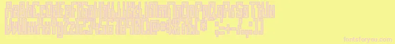 OMEGAMAX Font – Pink Fonts on Yellow Background